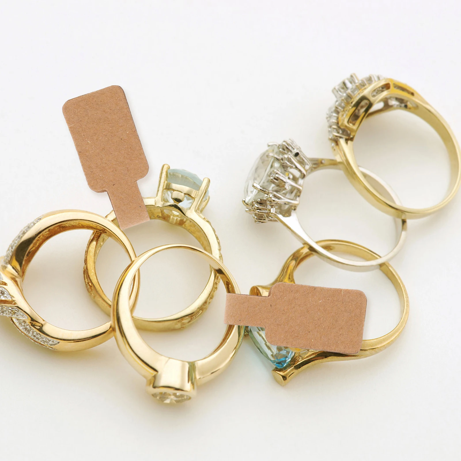

500Pcs Removable Jewelry Price Tags Bracelet Labels Writable Identification Adhesive Stickers