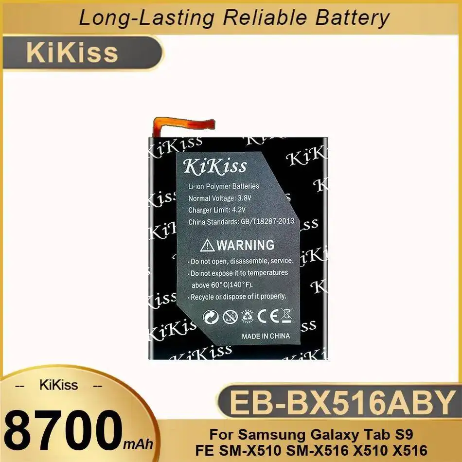 

For Samsung Galaxy Tab S9 FE SM-X510 SM-X516 X510 X516 Premium Replacement Tablet Battery 8700Mah EB-BX516ABY