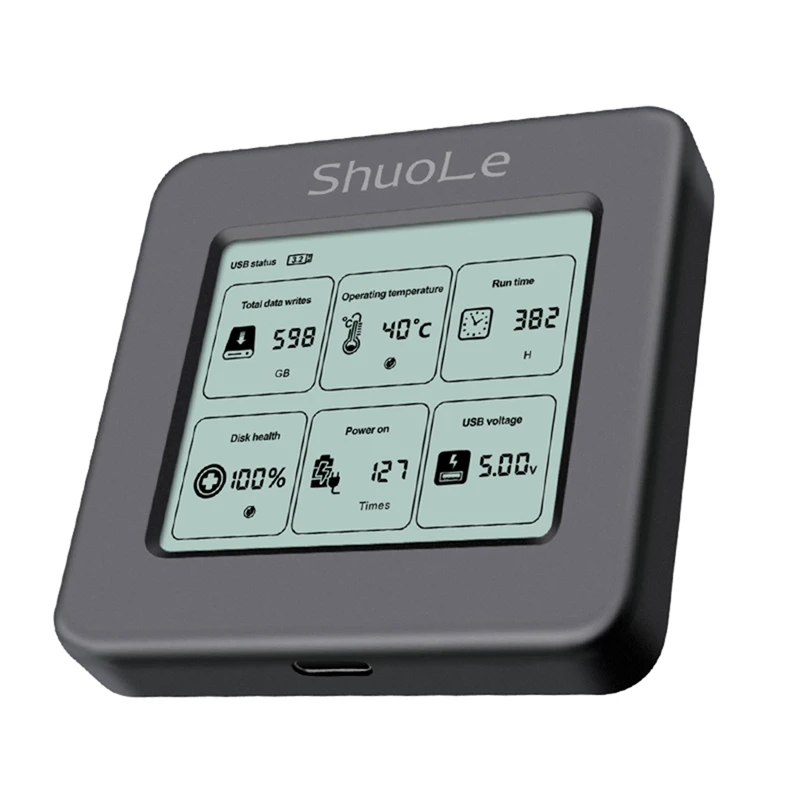 Shuole-Boîtier pour ordinateur portable, 2242 M.2 NVcloser/NGFF SATA SSD avec écran d'affichage, USB 3.2 Gen2 Type-C 10 Gbps externe M2