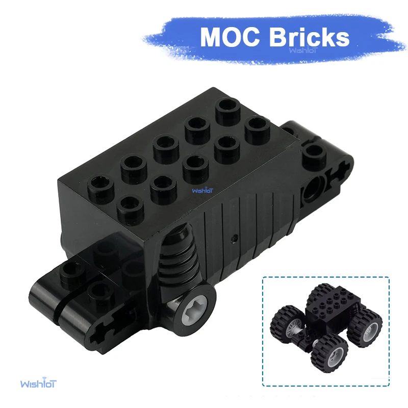 Caja de Rebote Pequeña MOC, Bloques de Construcción Técnicos, Accesorios para Autos con Funciones de Potencia, Ladrillos, Piezas de Juguetes de Modelos de Vehículos para Niños