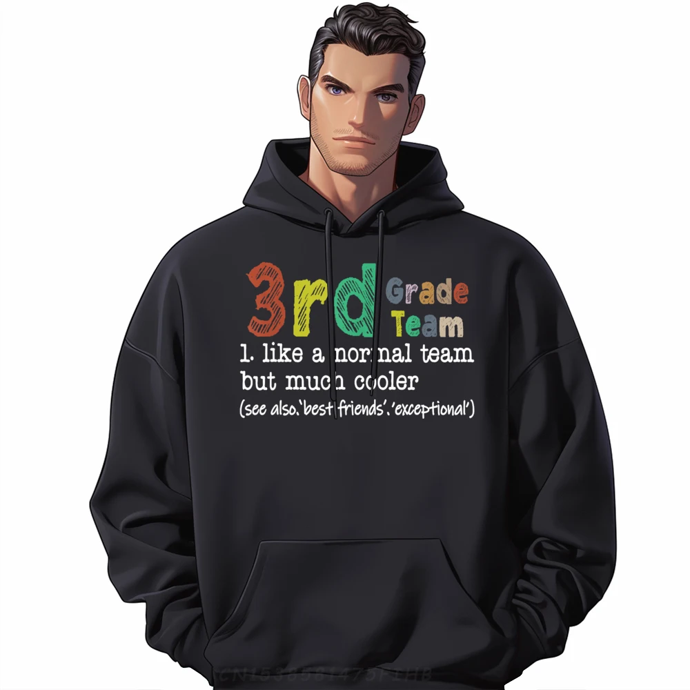 

Street Teacher 3rd Grade Team Like Hoodies Boyfriend Retro New Year Day O Neck Long Sleeve Hoodies Hip Hop Hoodies