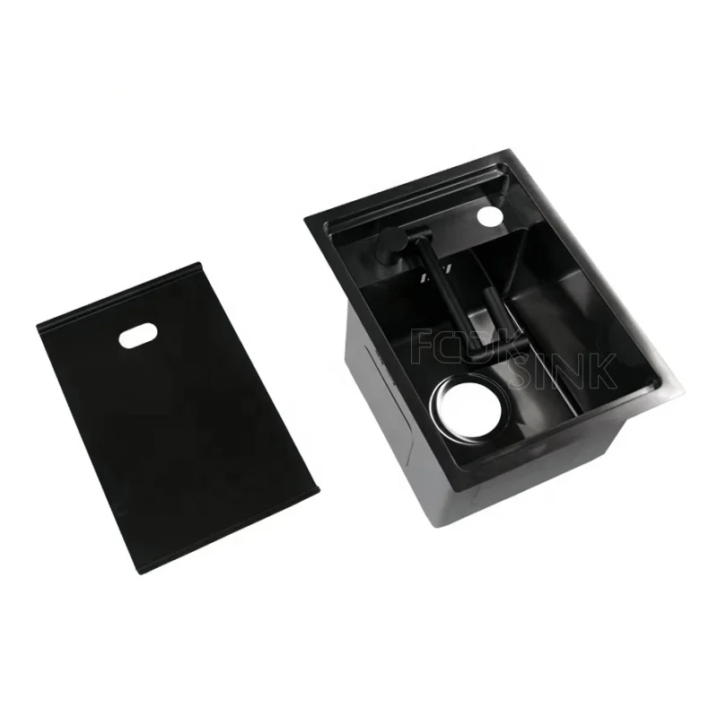 

Custom Size Rv Hidden Sink 304 316 Stainless Steel Kitchen Sinks With Folding Faucet Modern Black Bar Sink Cup Rinser Washer