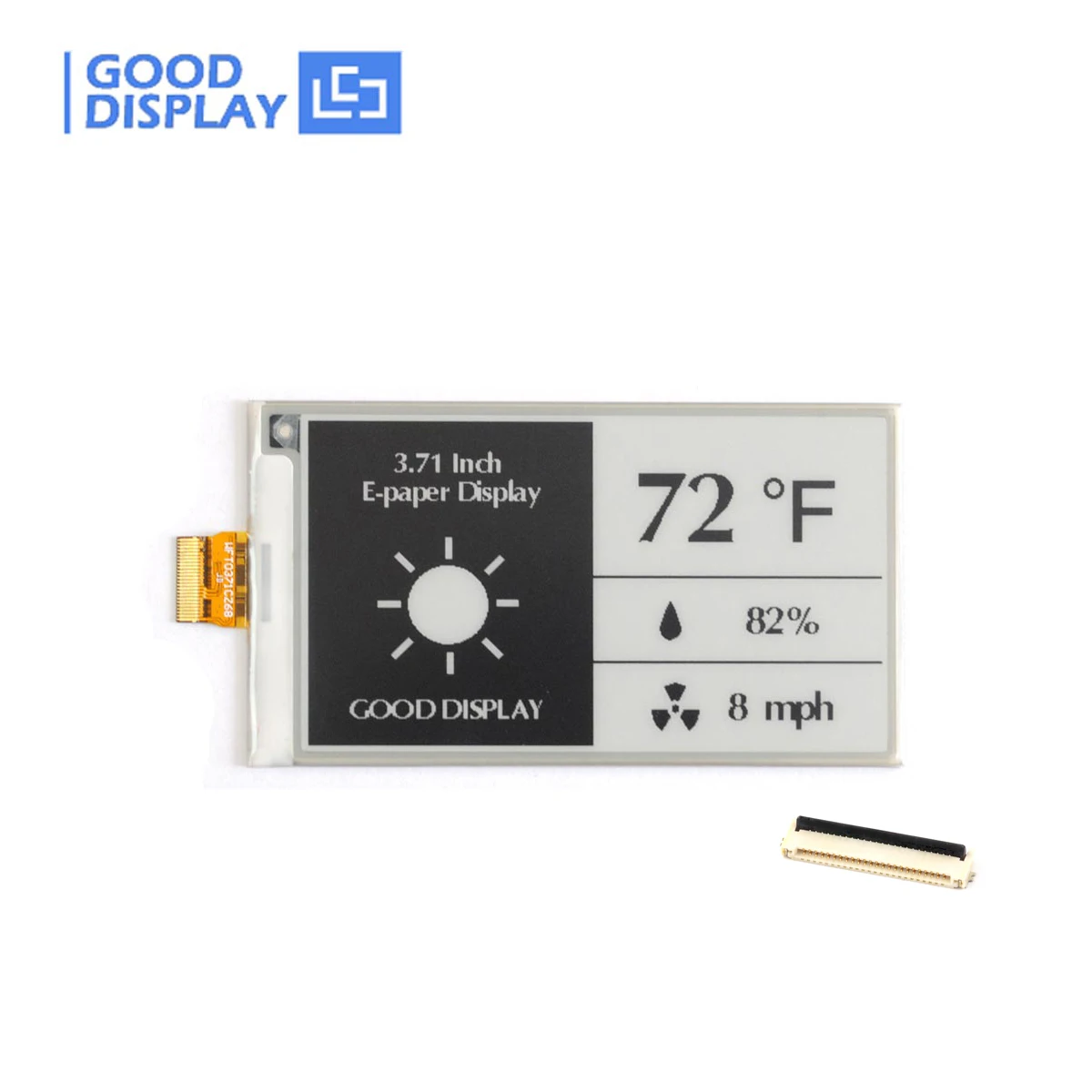 3.71 Inch E-Paper Display Zwart En Wit 4 Grijstinten E-Ink Scherm Module, GDEW0371W7