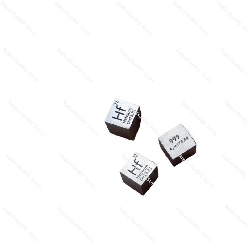 Exquisite Real Shot Metal Hafnium Periodic Table Cube Side Length 10mm HF 99.9 Hafnium Cubic Hafnium