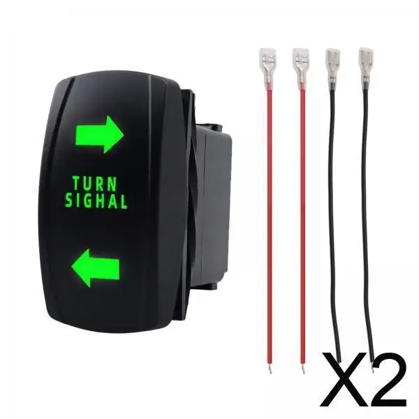 

Durable ABS Plastic Vehicle Turn Signal Rocker Switch LED Indicator on Off Replacement Toggle Universal 4 PIN for Car RV 12V 24V