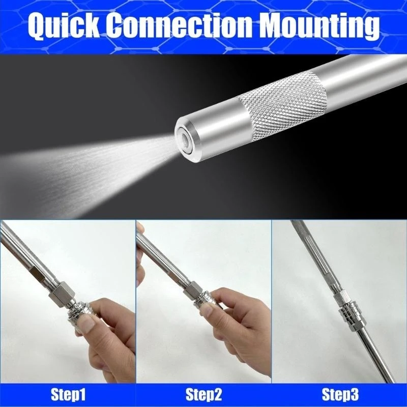 Long Nozzle Tip Stainless Steel Texture Suitable for Efficient Cleaning