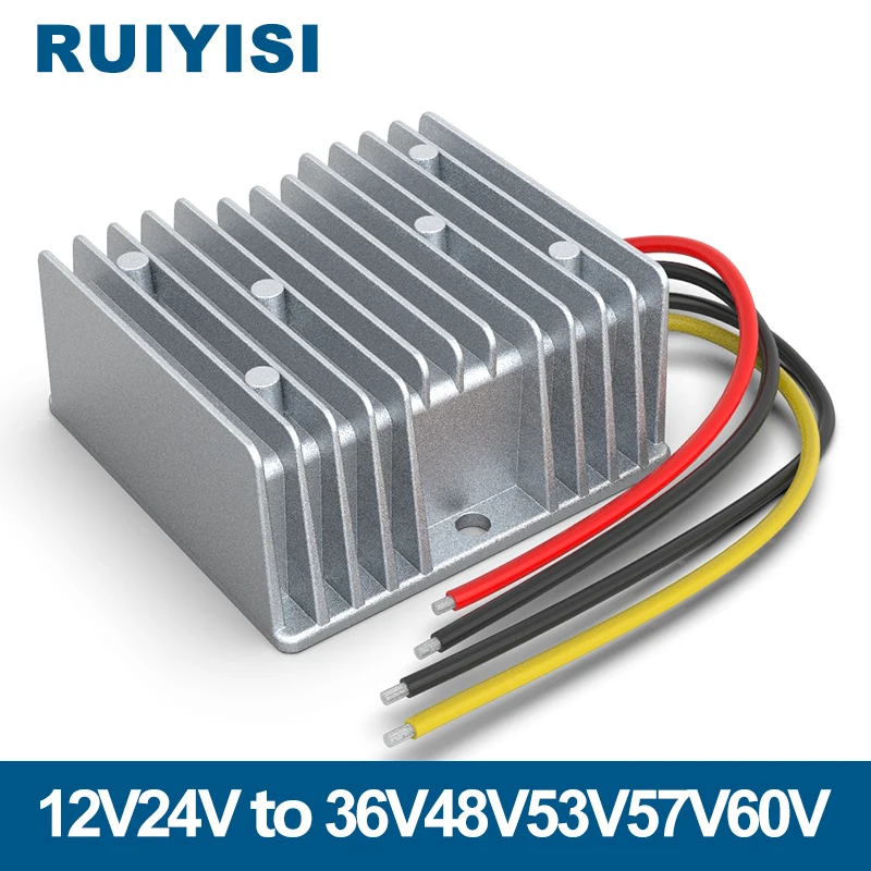 

RUIYISI 24V to 48V booster 12V to 53V boost module 9V-35V to 36V 57V 60V DC power converter for vehicles