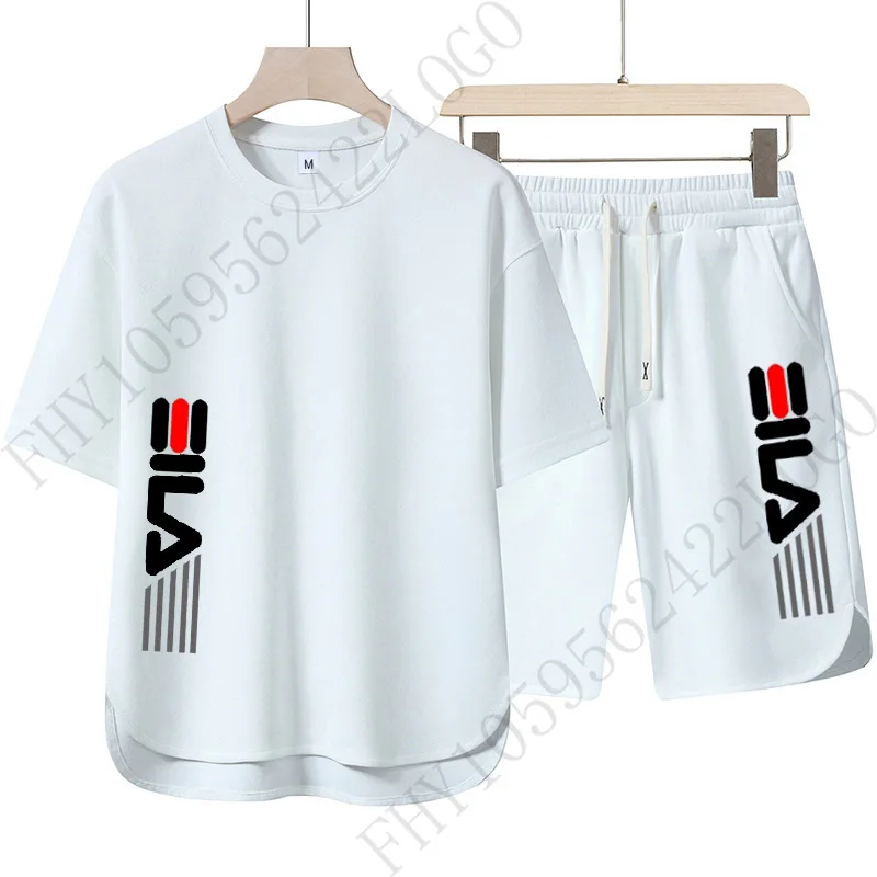 

Men's short-sleeved set with breathable summer print round-neck short sleeves, suitable for daily wear. 2026 Quality Shirt, Bott