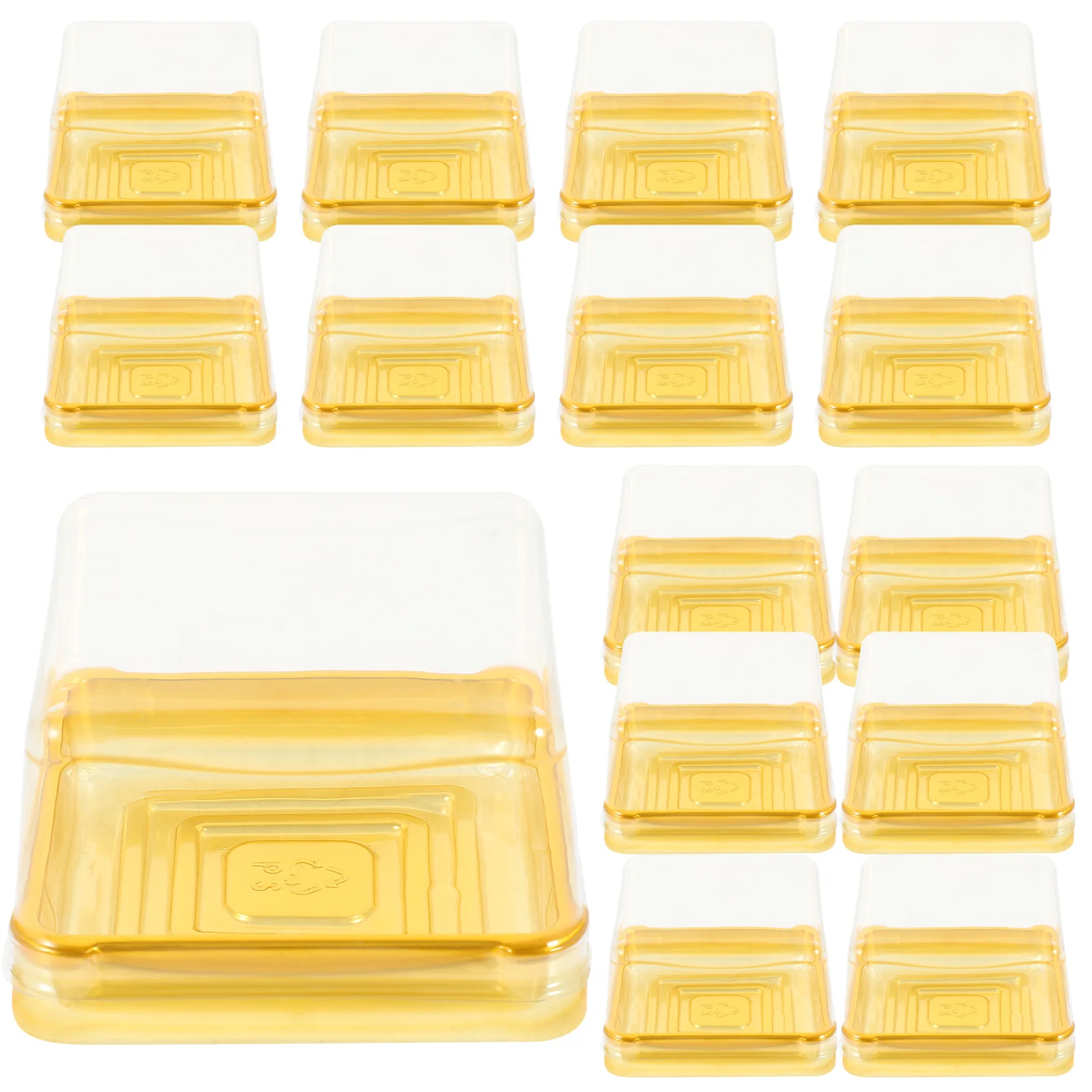 50pcs Transparent Baking Packaging Boxes For Moon Cake Cupcake Dessert Clear Dome Container Food Storage Case Kitchen