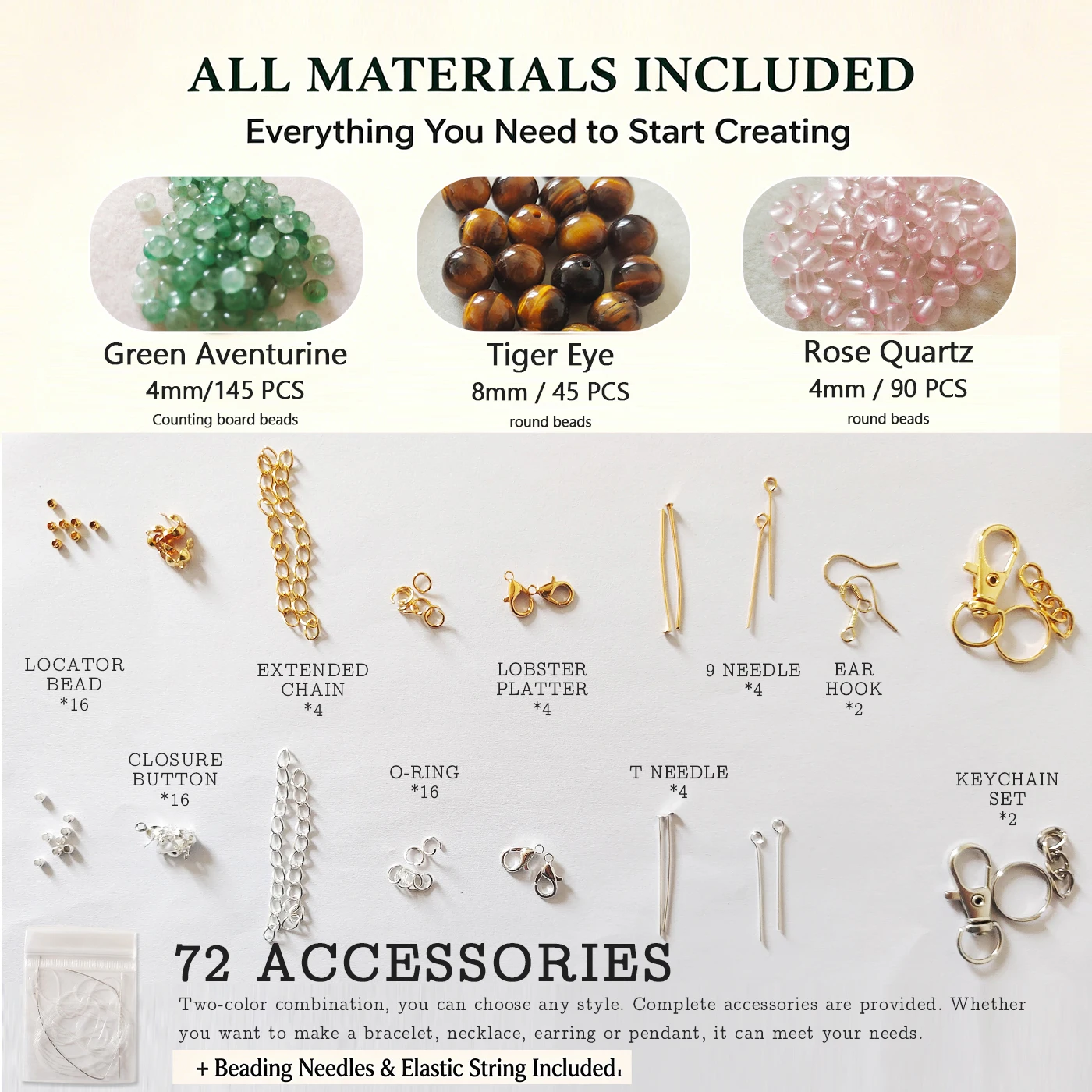 DIY Chakra Healing Charms Crystal Jewelry Kit Heart Solar Plexus Chakra Bracelet Necklace Real Stones Woman Craft Energy Gift