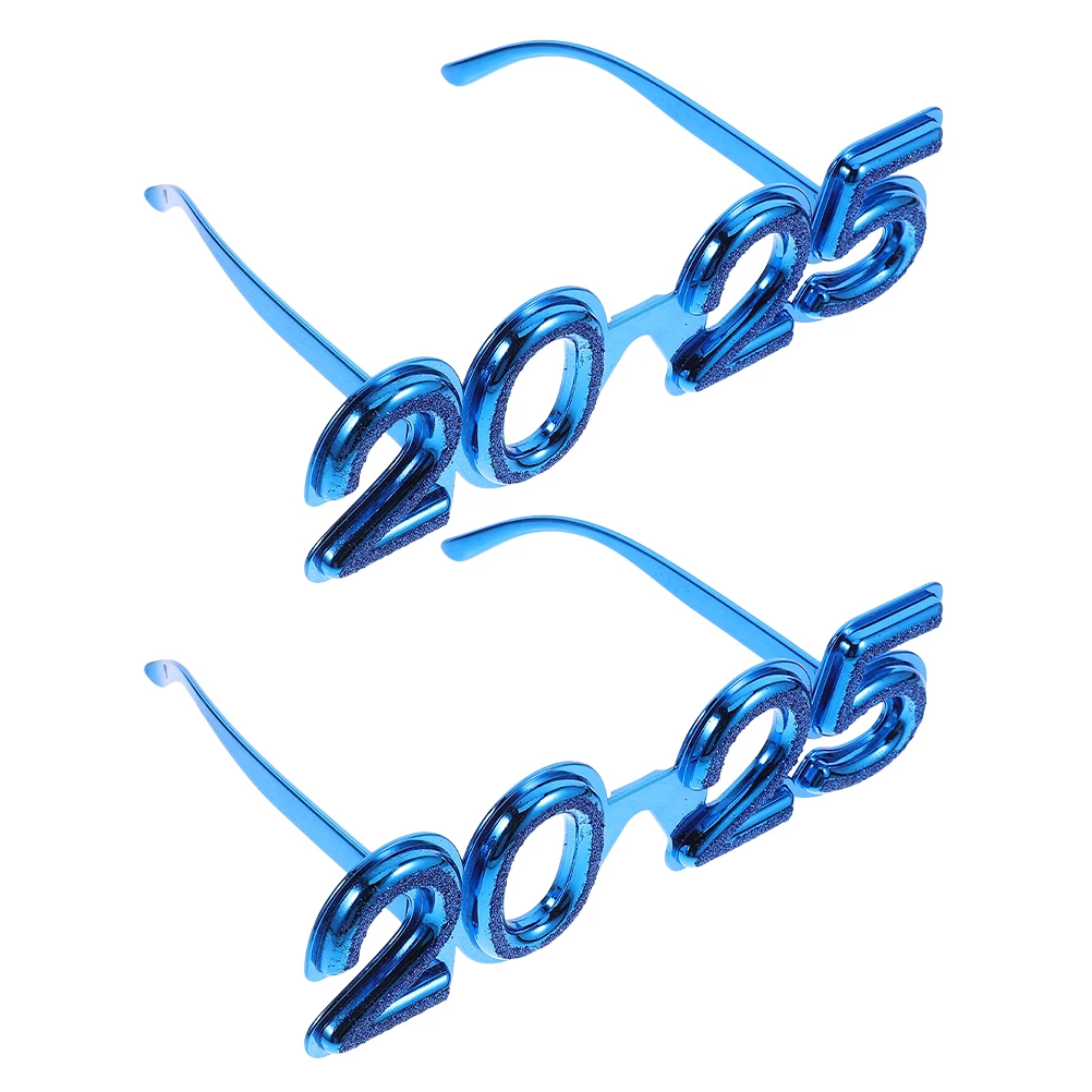 2 pçs óculos de ano novo feliz véspera festa óculos dança foto engraçado para o ano