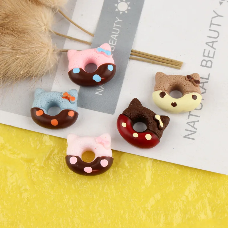 6/8/10 stücke Mini süße Süßigkeiten Donut Puppe Essen so tun, als spielen Puppenhaus Zubehör Miniatur Home Craft Dekor Kuchen Kinder Küche Spielzeug – Detail 18