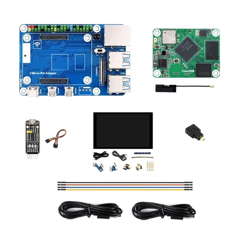 Well Made-Core3566 Module Kit RK3566 Quad-Core Processor High-Performance Computing, 8-Inch -Compatible Touch Screen