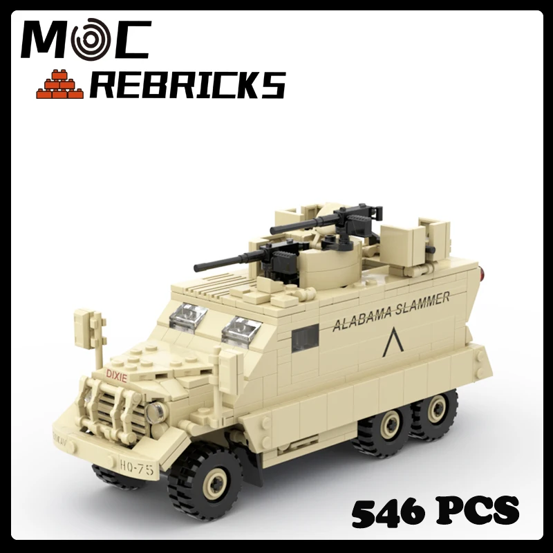 

MOC Military Series M818 Gun-Truck "Alabama Slammer" Model DIY Assembling Bricks Building Blocks Boys Puzzle Toys Kids Xmas Gift