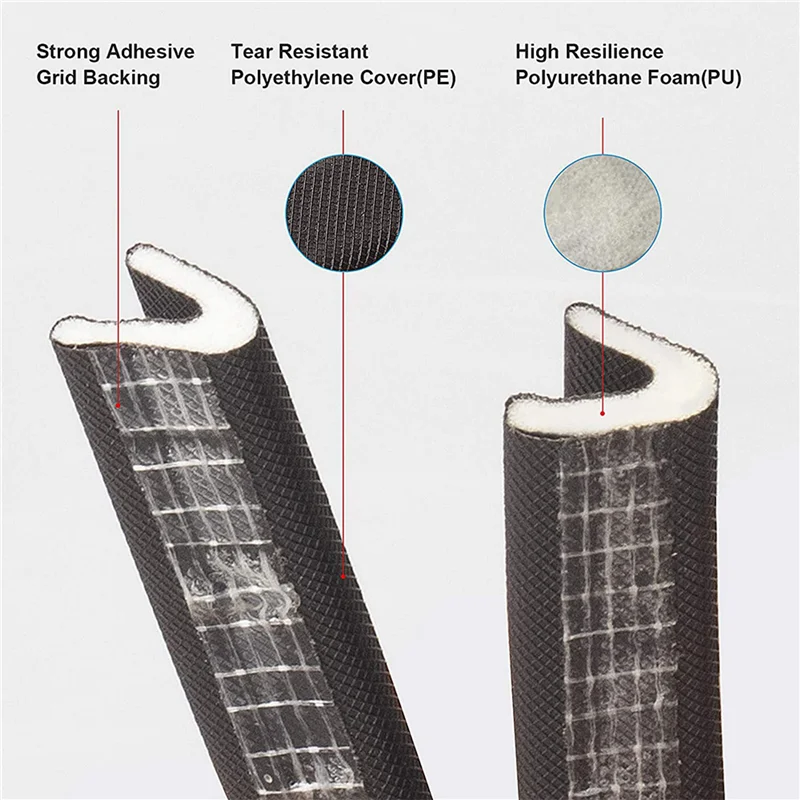 

2X Weather Stripping For Door/Windows X 26Feet Long, V Shape Adhesive Weather Strip Door Frame/Windows Frame Seal, Brown