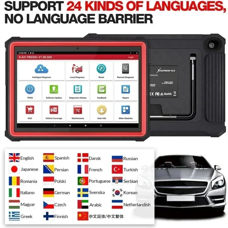 Best Launch Tablet for Tablet X431 Pro3S+ OBD2 Scanner 3GB RAM+64GB Auto Diagnostics Tool Works with Dz Xd Pd XP