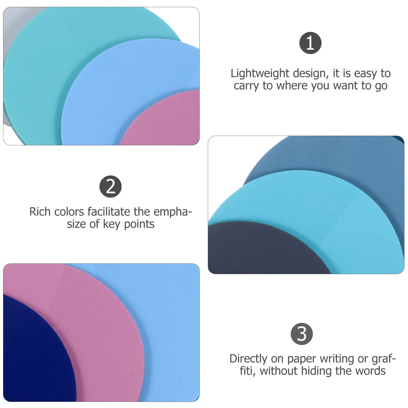 10 قطعة تسميات مستديرة علامات تبويب ملاحظات ملونة للقراءة والدراسة لوازم مكتبية مريحة وموثوقة علامات تبويب كتب شفافة