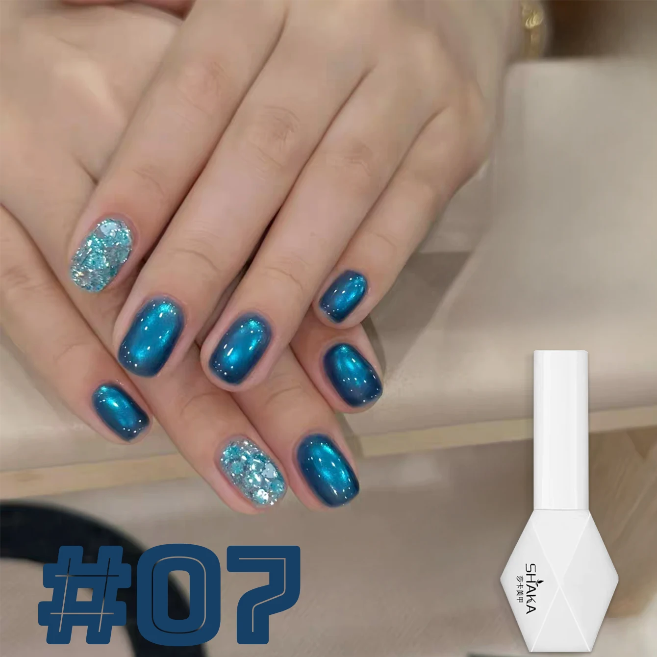 

1 шт. SHAKA Весенне-летний гель-лак для ногтей с эффектом кошачьего глаза, красный, зеленый, золотой, 2026 Новинка, незаменимый для рождественского маникюра