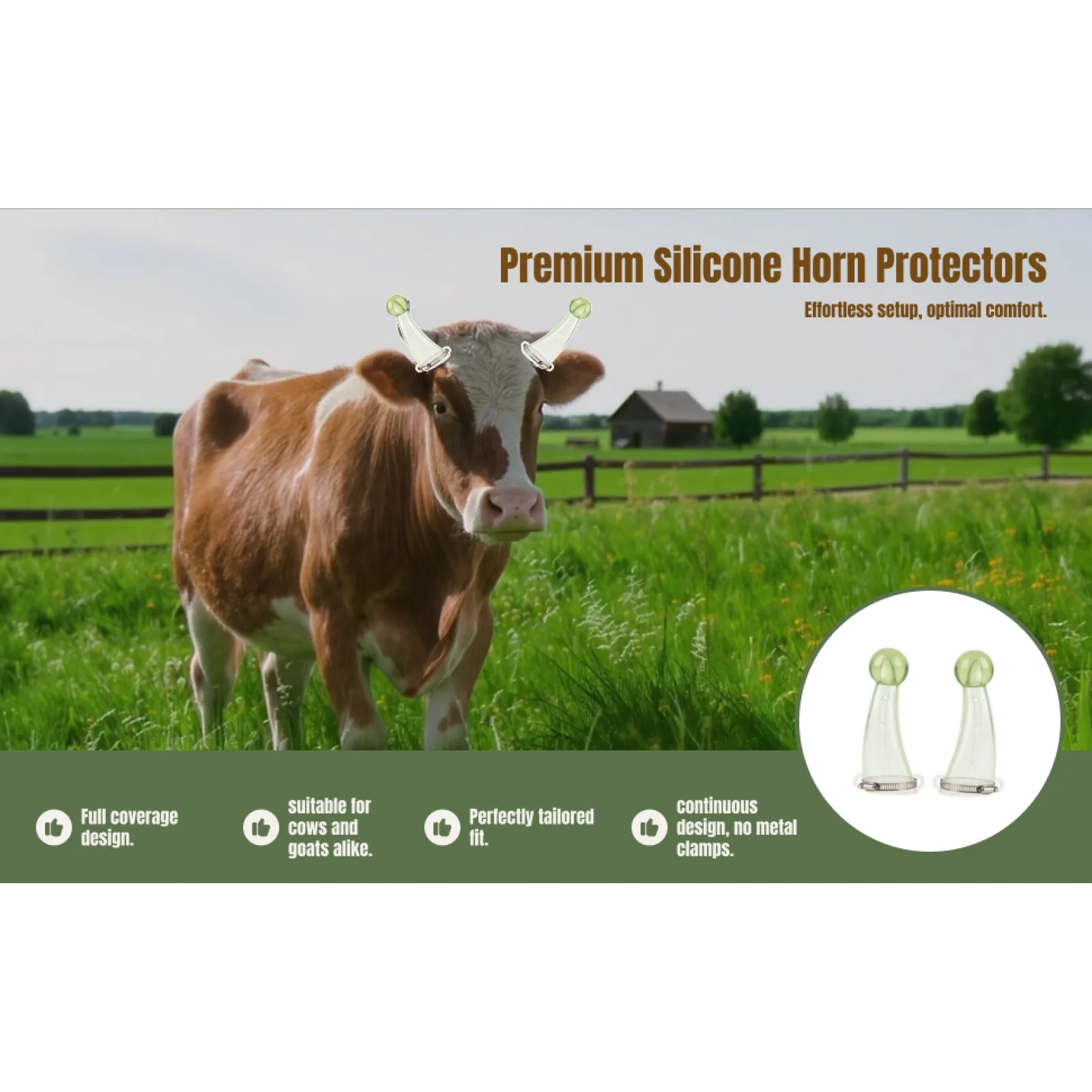 

Защита коровьего рога, эффективный силиконовый, удобный, водонепроницаемый