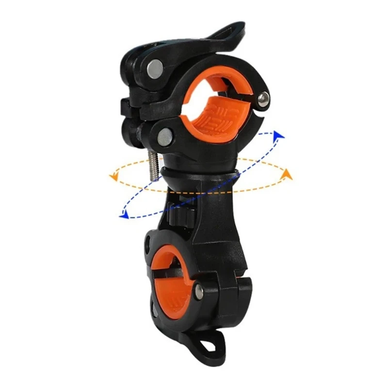 yunyun Bike Torch Clamps 360ºRotation Bike Flashlight Clip Bike Light Holder Adjustable Flashlight Mount Cycling Accessories