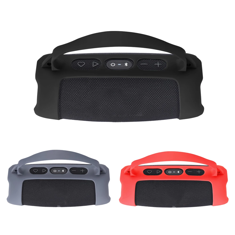 Silicone Cover Case Shockproof Travel Carrying Protective Soft Skin with Shoulder Strap for JBL Charge 5 Wi-Fi Wireless Speaker