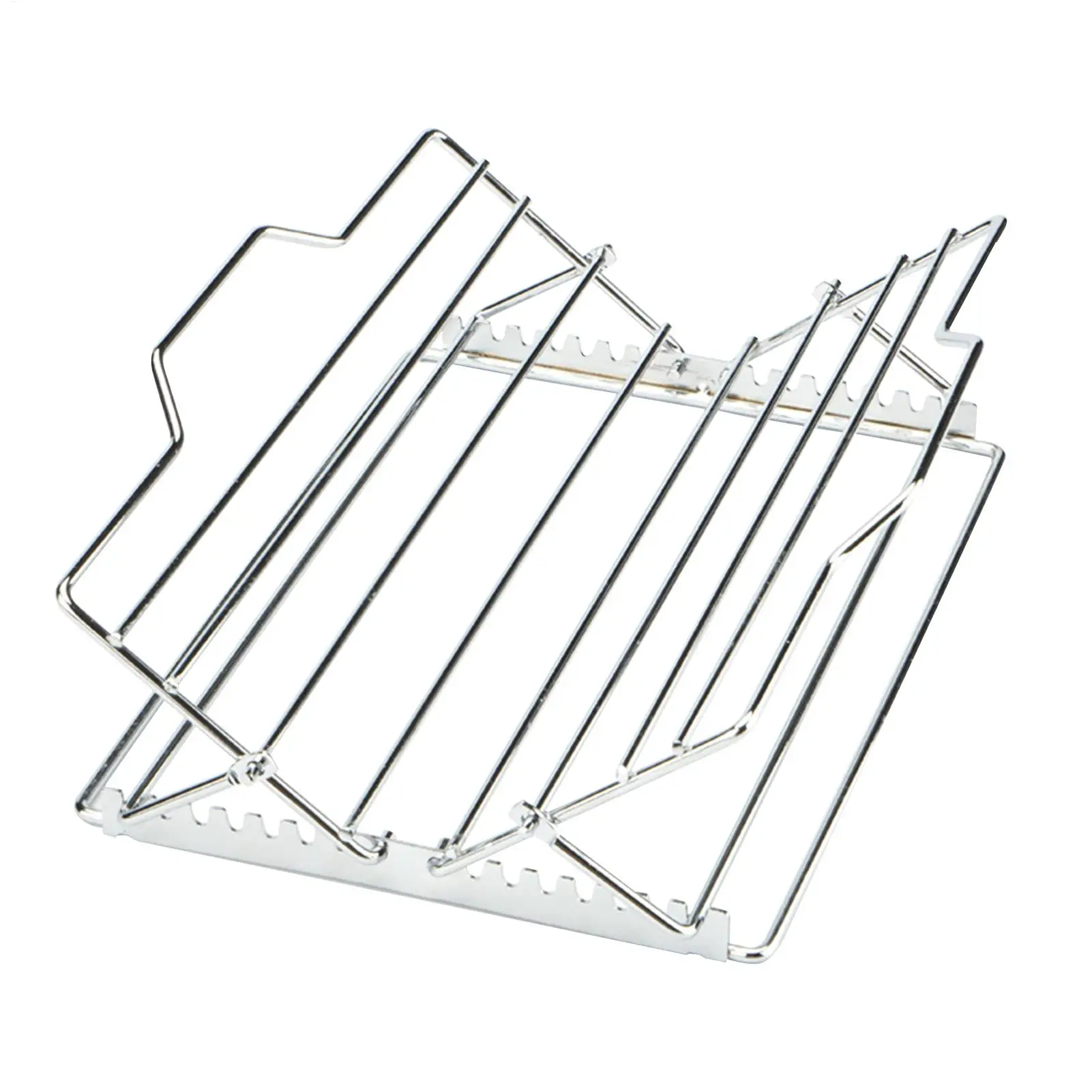 Adjustable V-Shaped Roasting Rack Stainless Steel Chicken & Turkey Stand for Even Baking, Broiling & Air Frying