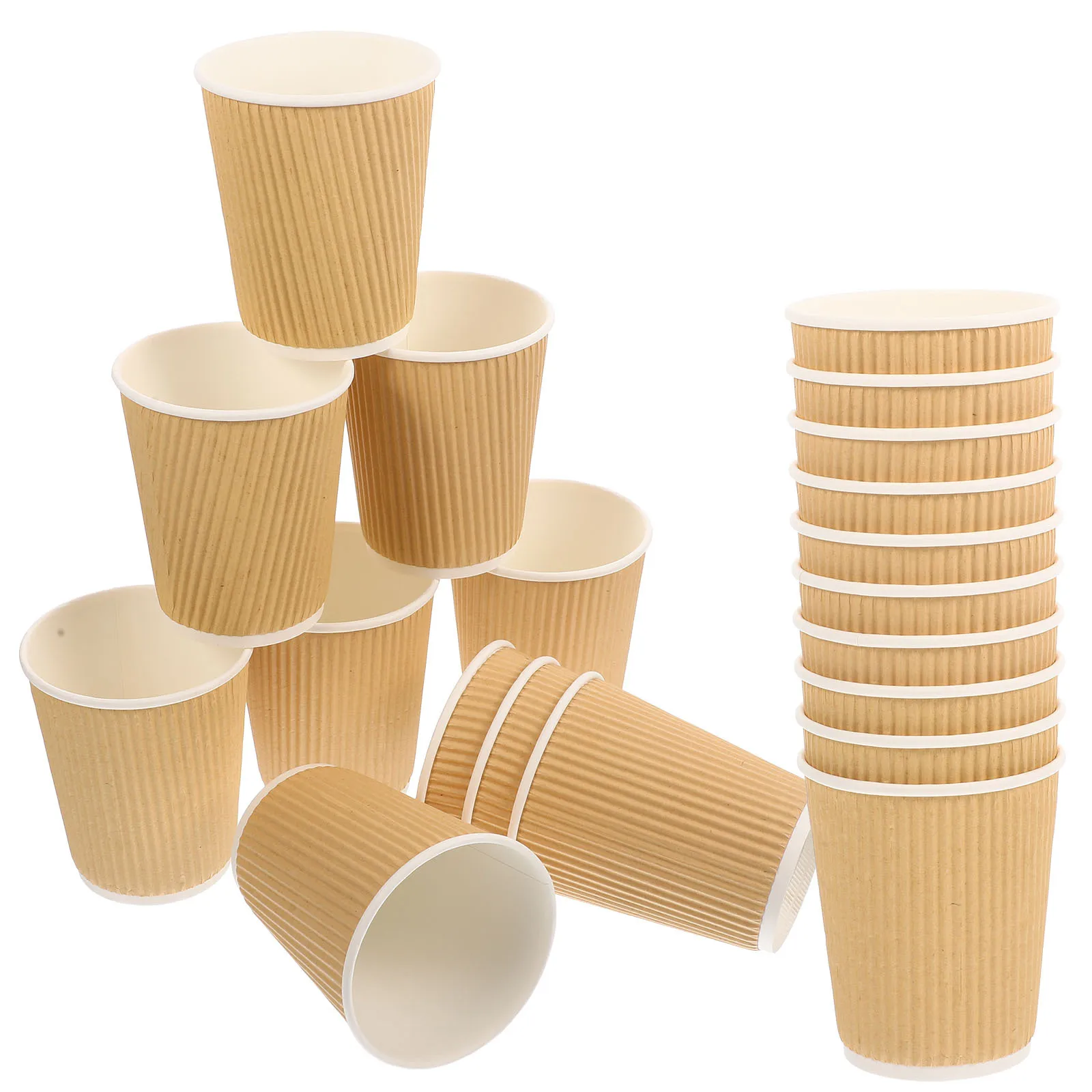 

50Pcs Disposable Coffee Cups Exquisite Craftsmanship Compact Ergonomic Design Juice Beverage Milk Tea Party 6oz