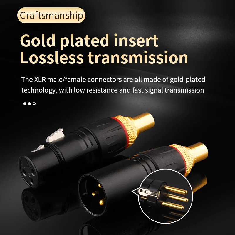 High Quality Gold Plated XLR 3 Pin Microphone Audio Cables Plug Connectors Male Female Plug Cable Connectors Speaker XLR Jack