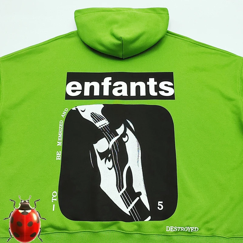 Green ERD Enfants Riches Deprimes Hoodie Sweatshirts Men Women High Quality Hip Hop Distorted Facial Printing Hooded Pullovers