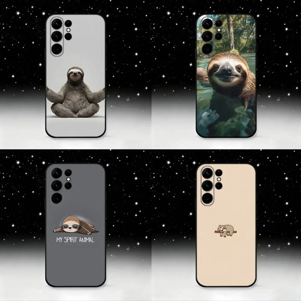 حافظة هاتف على شكل حيوان لطيف لهاتف سامسونج S 25,24,23,22,30,21,10,9,Ultra,Plus,Lite,FE,4,5G حافظة ناعمة سوداء