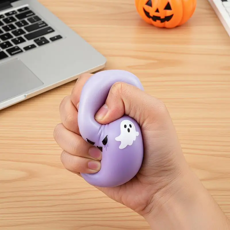 

Halloween Dumpling Stress Toy Cute Ghost Monster Bun Squeeze Fidget Toy With SlowRebound Portable Mini Steamer Box