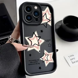 Cartoon Cute Star Phone Case for iPhone 16 15 14 13 12 11 Pro Max Mini XR X XS 7 8 15 16 Plus SE2 Shockproof Silicone Cover