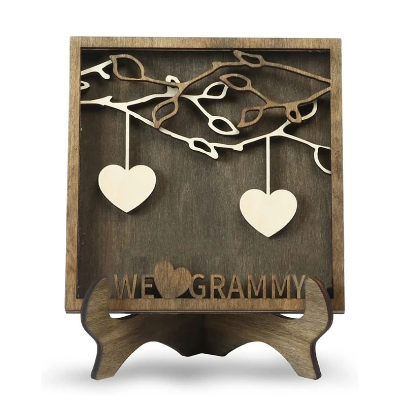 Personalized Family Sign For Mom Custom Wooden Tree Frame Engraved Wood Plaques Decor Mother's Day Gifts, Easy To Use G