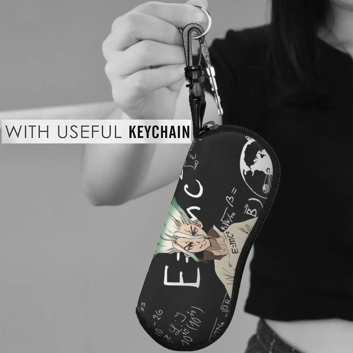 เซนคุ อิชิกามิ ดร.สโตน อะปัน อะนิเมะ เคสใส่แว่นตาแบบพกพา กล่องใส่แว่นกันแดด ผู้หญิง ผู้ชาย กระเป๋าใส่แว่นตาแบบนิ่ม