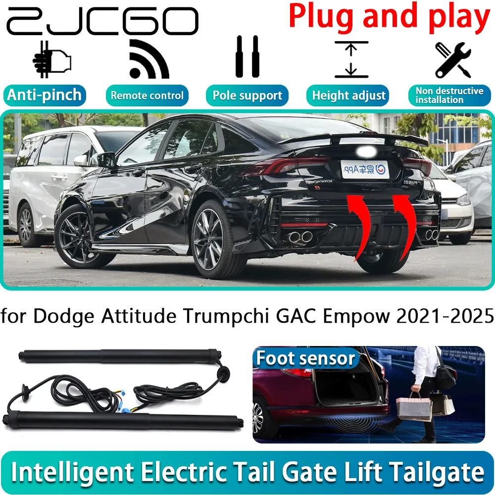 

ZJCGO for Dodge Attitude Trumpchi GAC Empow 2021-2025 Car Electric Powered Tailgate Power Liftgate Automatic Tailgate System
