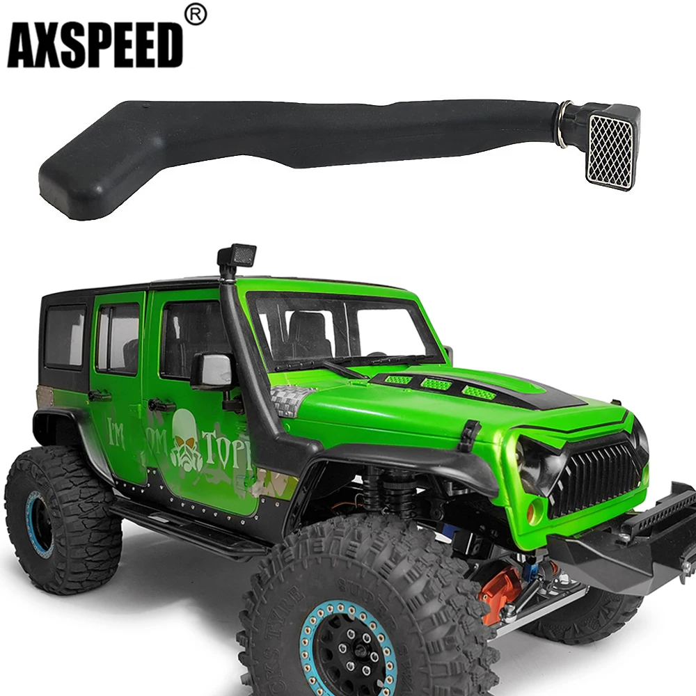 AXSPEED RC Crawler Gomma Nera Safari Snorkel per 1/10 Axial SCX10 JEEP Wrangler D90 D110 Corpo Shell Decorazione Parti