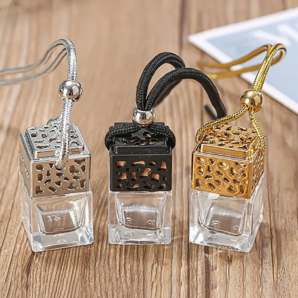 Portable 8ML Perfume Bottle Glass Pendant Style Empty Bottle Refillable Empty Fragrance Container Car Fragrance