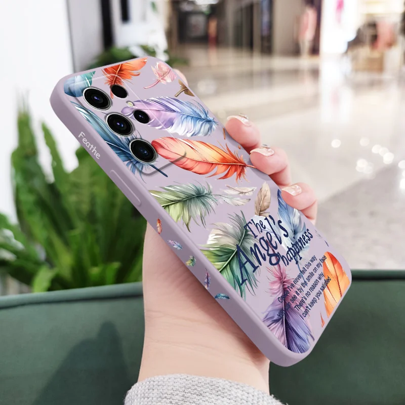 Casing Ponsel Malaikat Berwarna-warni Untuk Samsung Galaxy S25 S24 S23 S22 S21 S20 S10 S10E Ultra Plus FE Note 20 Ultra Plus Cover