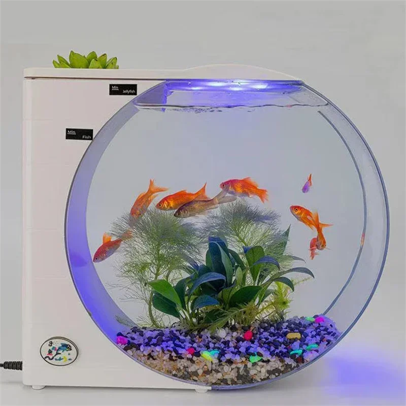 Aquariums,Aquarium Mini Jellyfish Multi-functional Filter Oxygen Small Fish Tank New Ecological Fish Tank Aquarium Accessories