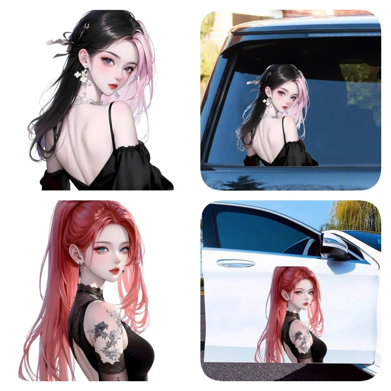 

Изысканные креативные наклейки в древнем стиле для девочек, хит продаж, наклейки для кузова автомобиля, двери холодильника, компьютера, виниловые наклейки, автомобильные аксессуары