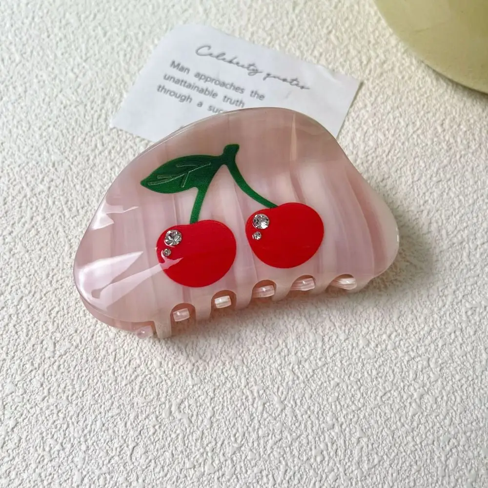 

Acetic Acid Little Fresh Fruit Element Women's Accessories Korean Style Hair Clip Cherry Hair Claw Cute Shark Clip