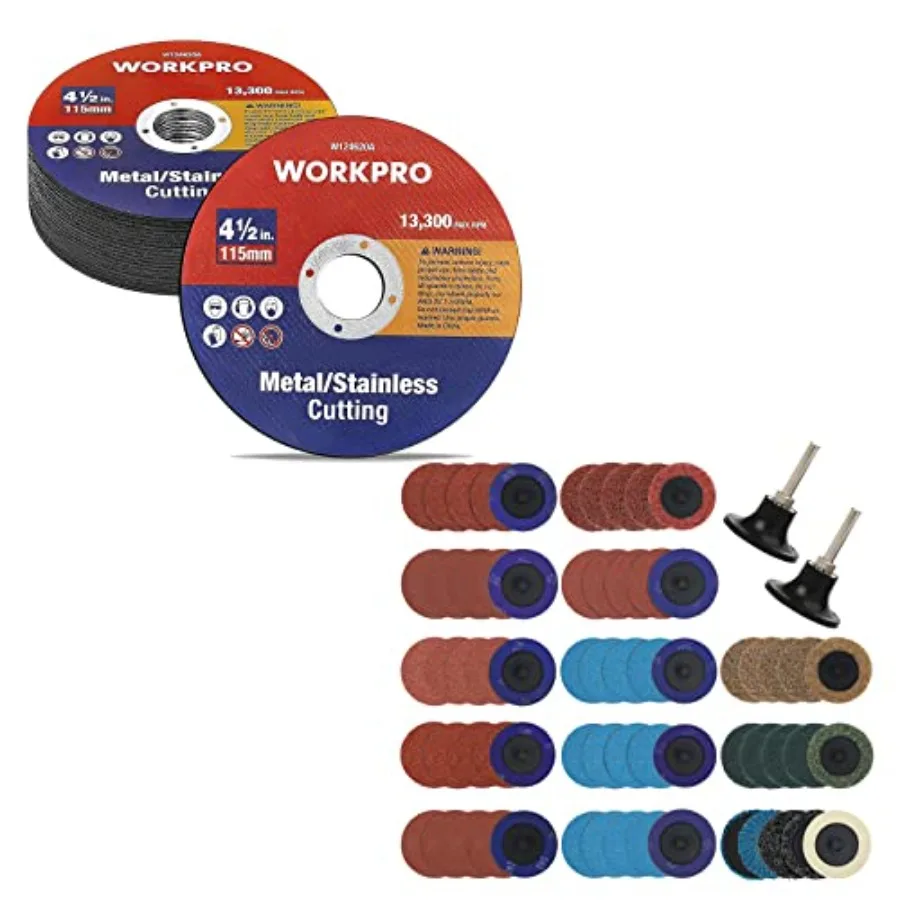 

Набор из 20 отрезных кругов и 101 шлифовальных дисков