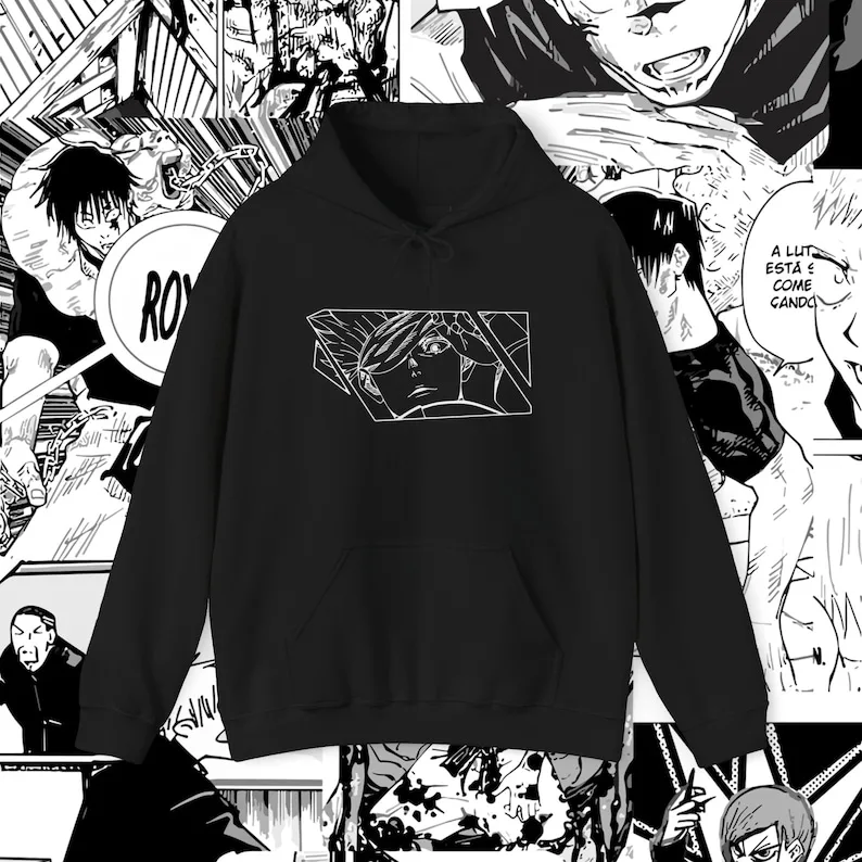 Satoru Gojo Jujutsu Kaisen Hoodie Anime  Trendy Manga Clothing JJK Merchandise Unisex Casual Wear