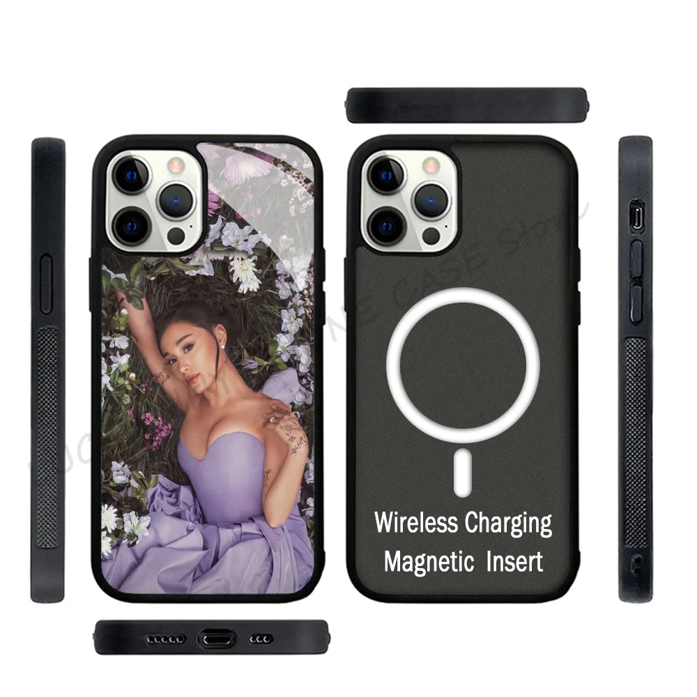 

Singer Phone Case Phone Case Strong Magnetic For IPhone 15 14 13 Pro Max 11 12 Mini A-Ariana G-Grande For Magsafe