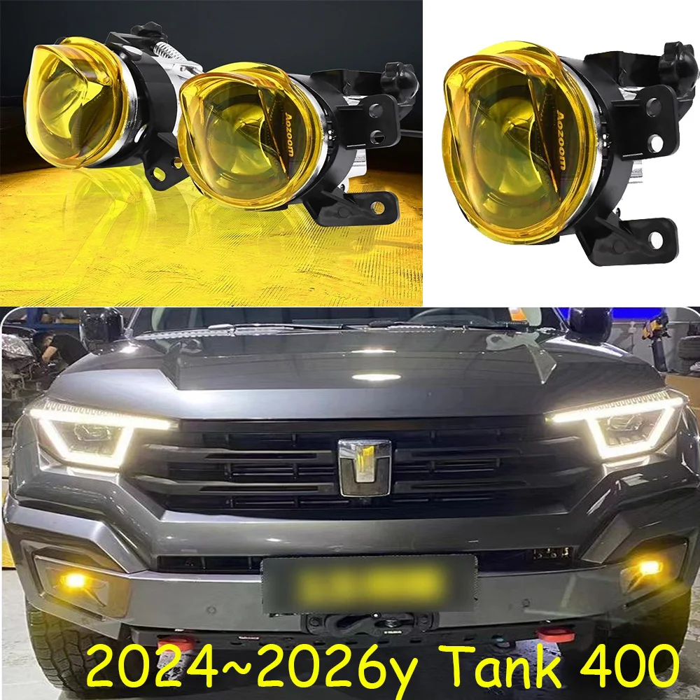 

car accessories bumper head light for Tank 400 headlight 2024~2026y LED fog headlamp Hover Reflector Greatwall daytime light