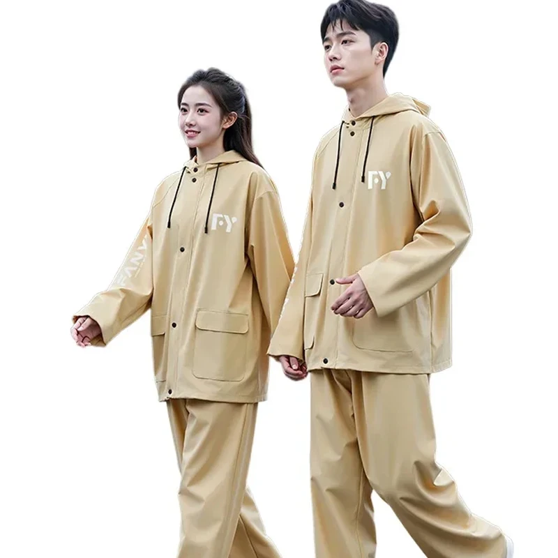 

Waterproof Raincoat Rain Pants Set Split Adults Rain Jacket Outdoor Motorcycle Cycling Rain Gear Long Full Body Rainwear