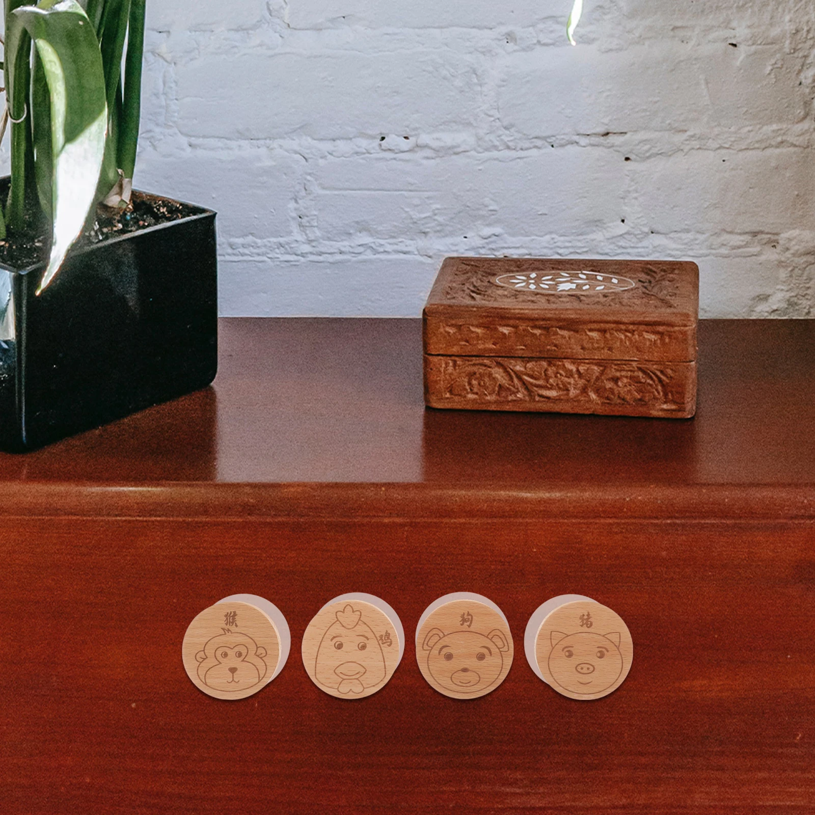 

12 Pcs Animal Handle Dresser Wood Pull Knob Pull Knob Drawer Knobs Kitchen Cabinet Wood Pulls Wardrobe Hardware