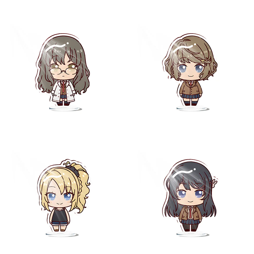 Anime Rascal Does Not Dream of Bunny Girl Senpai 10cm Acrylic Stand Keychain Rio Futaba Tabletop Decorations Holiday Gift