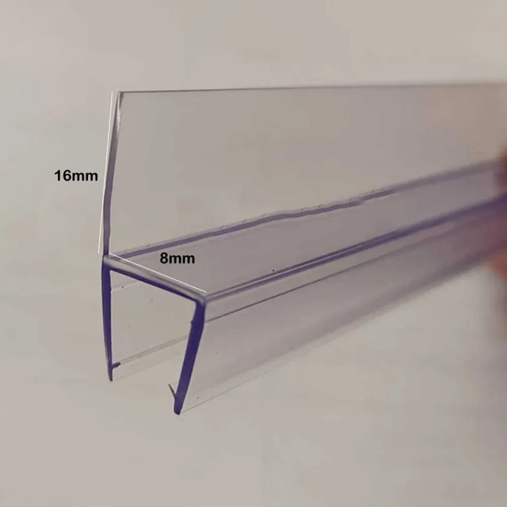 Water Sealing Strip Gaskets 2pc 50cm Replacement Seal Shower Shower Door Seal 6/8/10/12/15mm Home Water Deflector Hardware