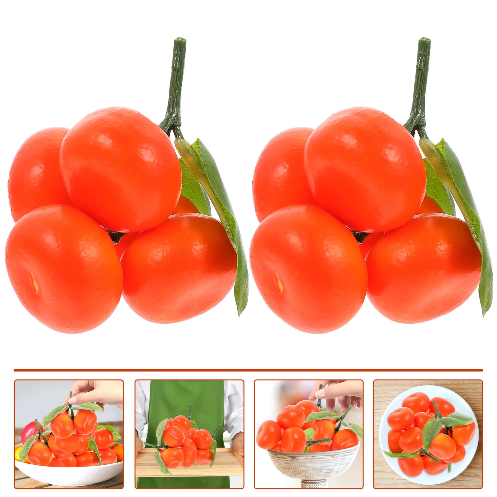 

5 Pcs Orange Accessories Oranges Decorative Mini Decoration Artificial Simulation Small Fake Decorations Fruit for
